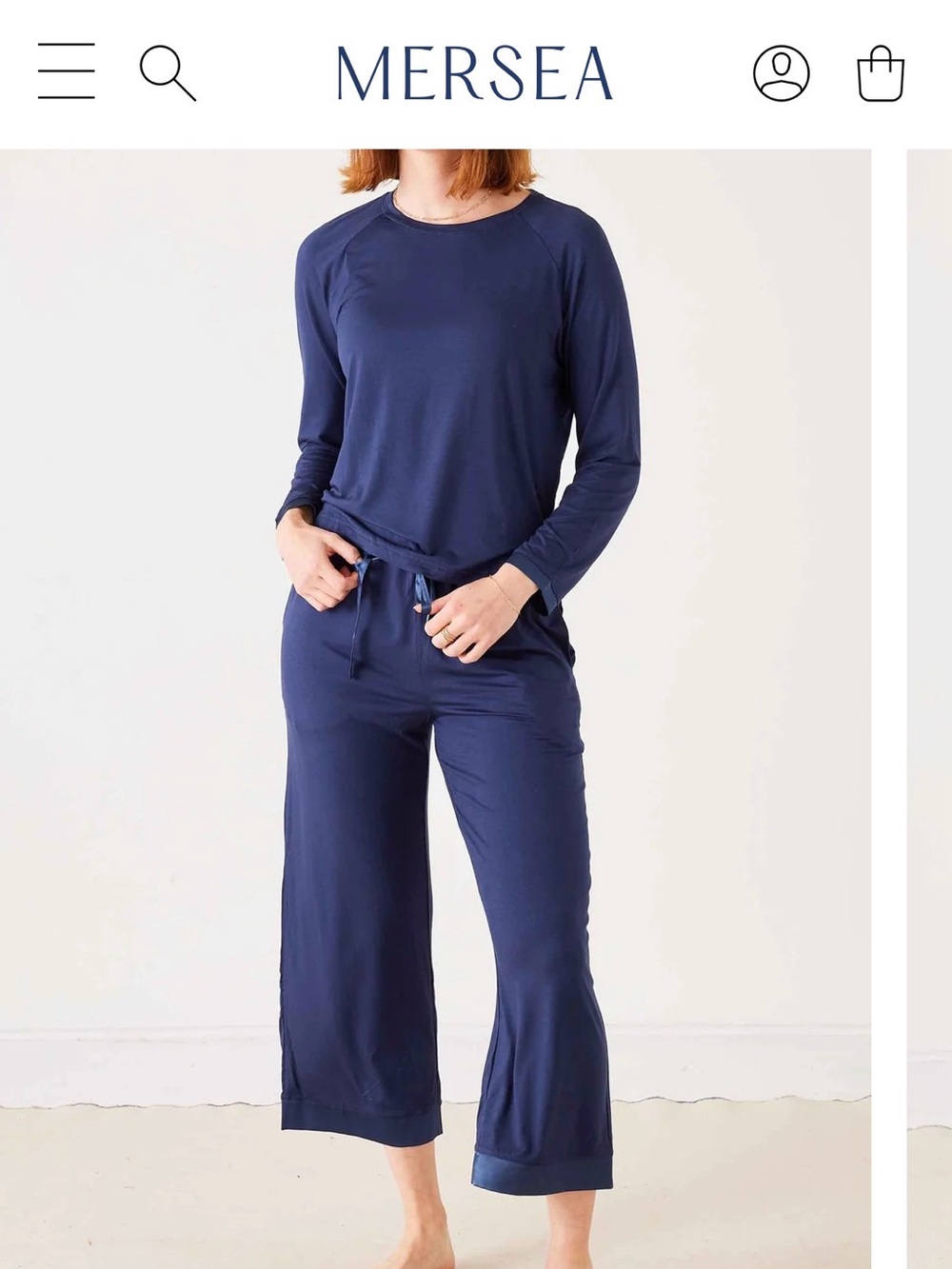 Mersea Navy Long-Sleeve Pajama Set